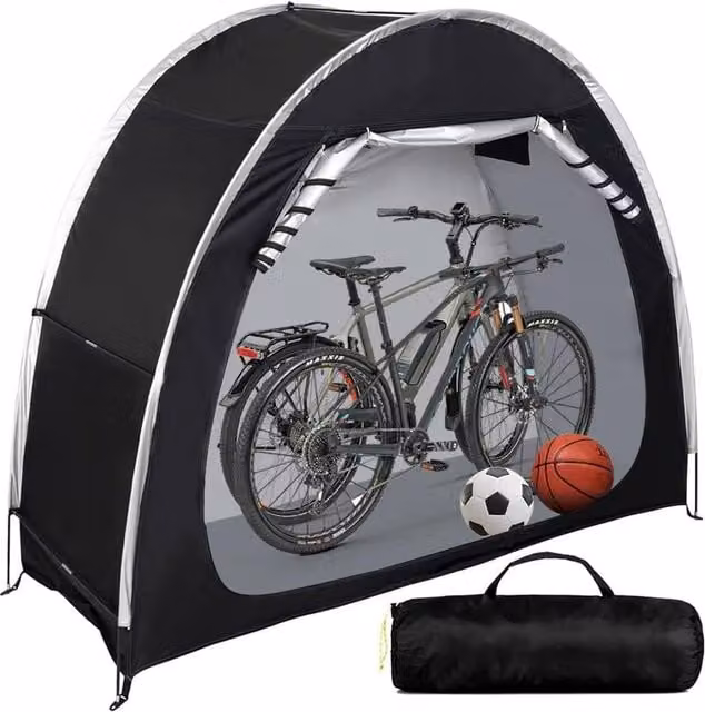 Ventryn Bicycle Storage Tent for Garden and Outdoor Use, Black, W/D/H: 200 x 80 x 80 cm – 1