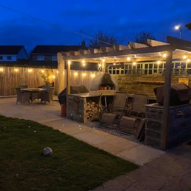 Lighting Legends 15m LED Heavy Duty Outdoor Festoon String Lights in Warm White
