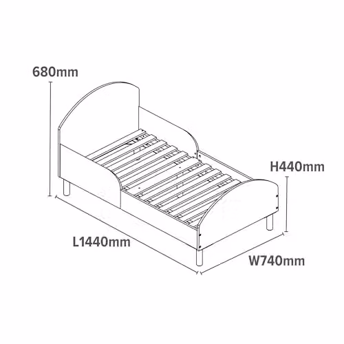 Liberty House Toys Football Kids Toddler Bed in White Solid Pine Wood – 2
