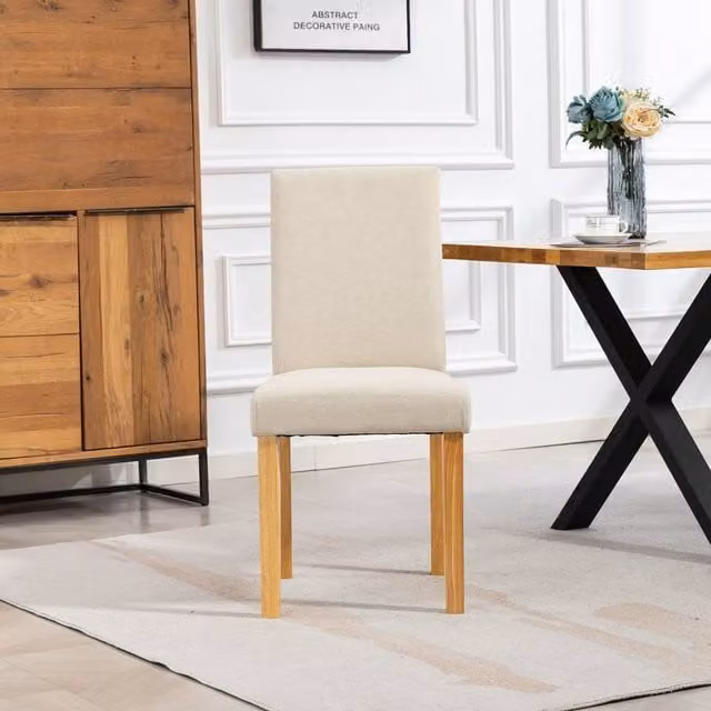 Artemis Home Almont Fabric Dining Chairs, Set of 2, Beige