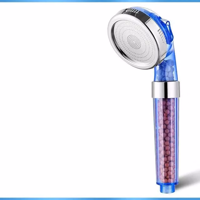 VOGREX Blue High Turbo Pressure Shower Head in Chrome – 1