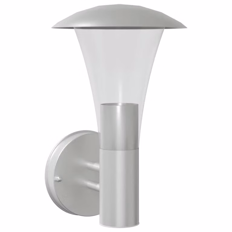 Berkfield Home Modern Silver Stainless Steel Outdoor Wall Light for Garden and Patio