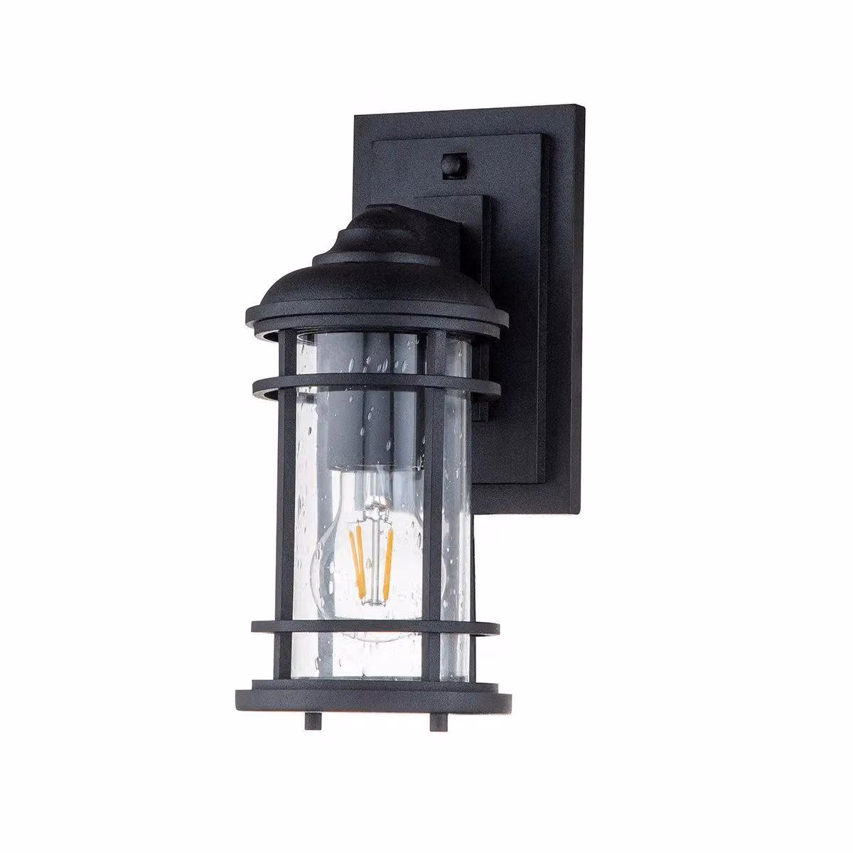 Feiss Lighthouse Maritime Outdoor Wall Lantern in Textured Black with Transparent Glass, IP44 Rated – 2