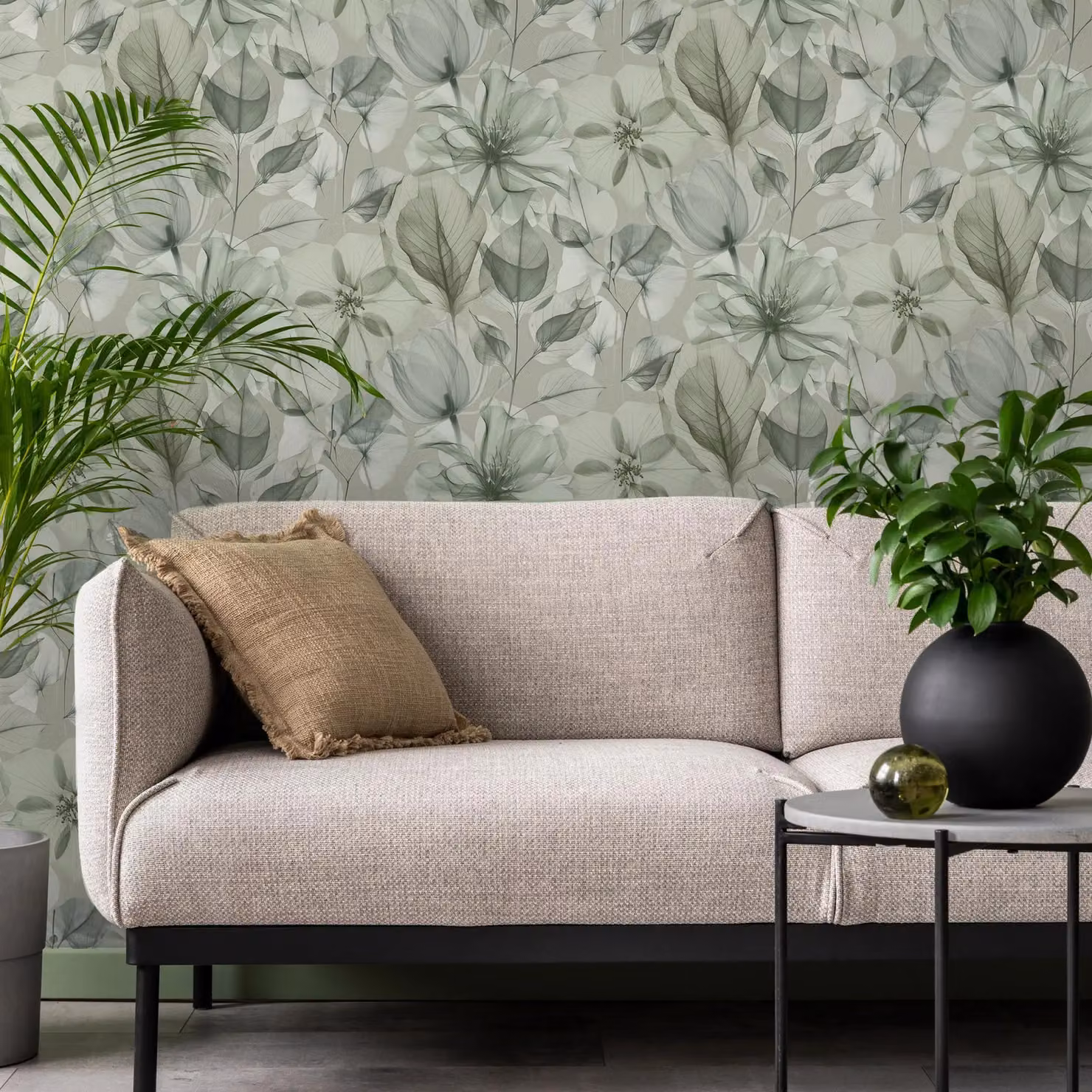 Superfresco Easy Arlington Jade Botanical Floral Wallpaper in Green and Blue, Width: 52 cm – 2