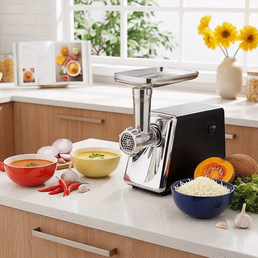 EONLION Black Electric Meat Grinder and Sausage Maker with Stainless Steel and Plastic Components – 3