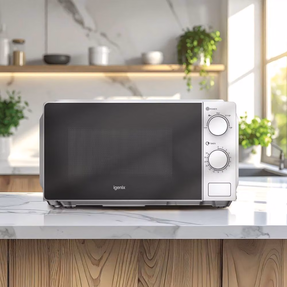 Igenix 20L 700W Solo Manual Countertop Microwave, White – 3