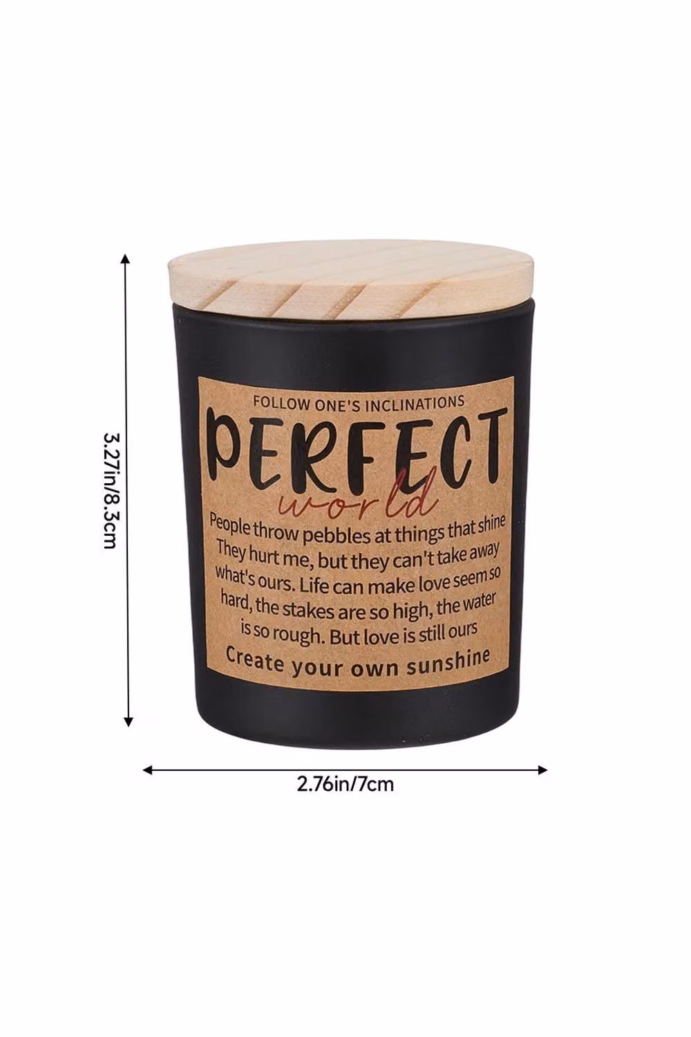 Living and Home Vintage Multicolour Soy Wax Scented Candle in Black Glass Cup with Wooden Lid – 2