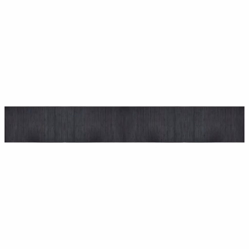 Berkfield Home Rectangular Grey Bamboo Rug, W: 60 cm, L: 400 cm – 1