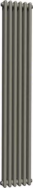 Lux Heat Vertical Column Radiator in Dark Sage, H 180 cm x W 29 cm