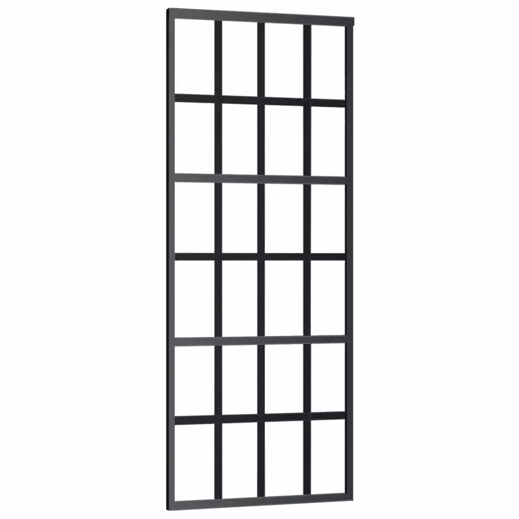Berkfield Home Sliding Glass and Aluminium Door, Black, W: 76 cm, H: 205 cm – 2