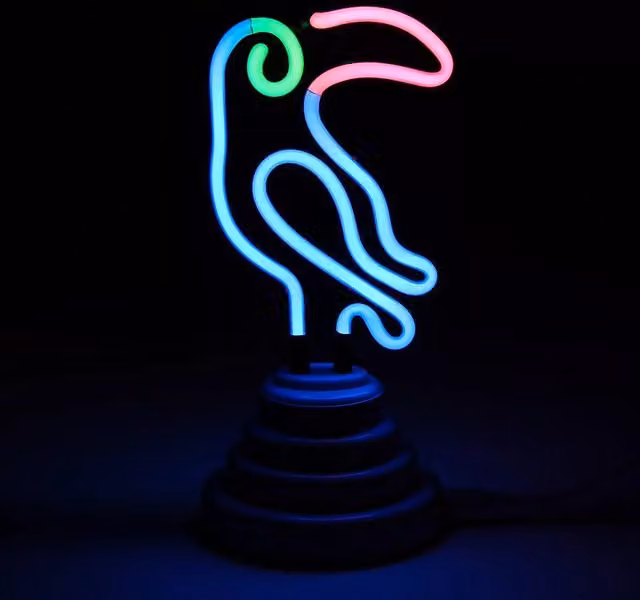 Nova Lighting Toucan Multicolour Neon Light in White, W/D/H: 30.48 x 30.48 x 30.48 cm – 1