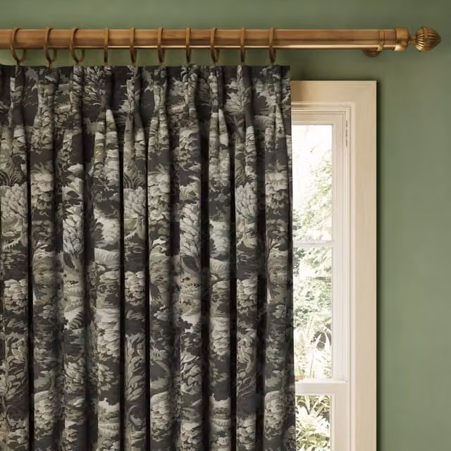 House of Hackney NEMOR Jacquard Floral Curtain in Green