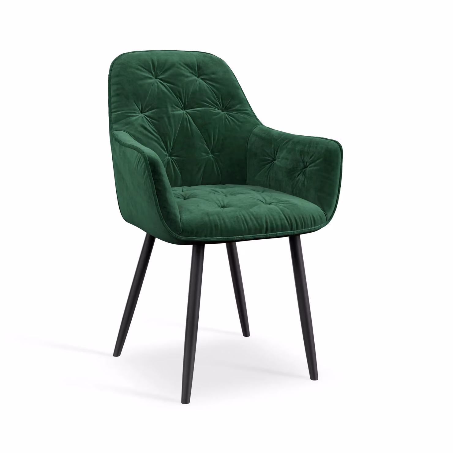 More4Homes Donni Dining Table and Anika Green Velvet Dining Chair Set of 4, Black – 3