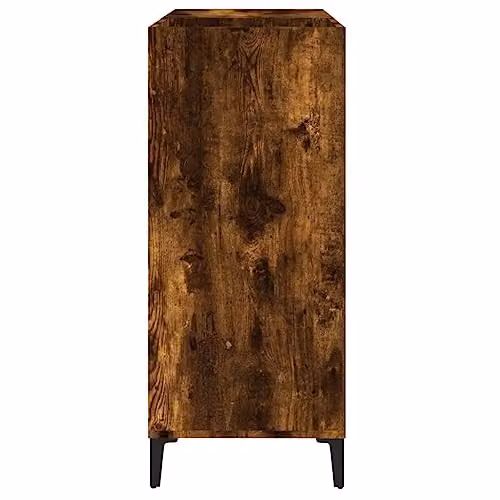 vidaXL Record Cabinet in Smoked Oak, Brown Engineered Wood, W: 84.5 cm, D: 38 cm, H: 89 cm – 4