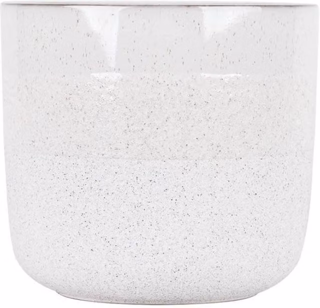 KDMD Hortus White Bordeaux Stoneware Pot, H 22.5 cm x Dia 24.5 cm
