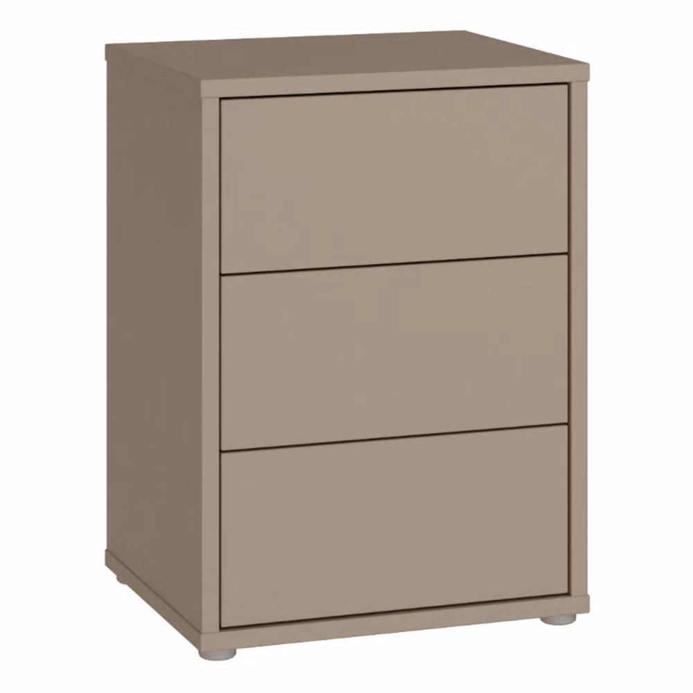 Furniture To Go Alice Springs Bedside Cabinet with 3 Push-Open Drawers in Taupe/Beige – 2