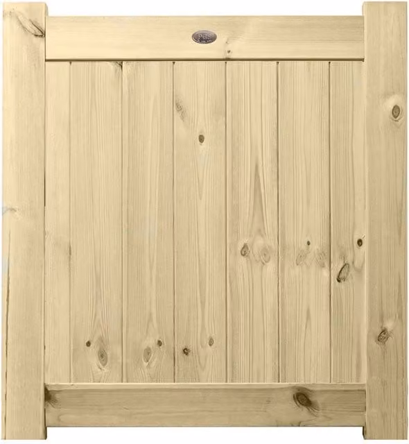 Premier Garden Supplies URBAN Interlocked Tongue Groove Pressure Treated Tanalised Garden Gate with Fully Boarded Top, Width: 90 cm