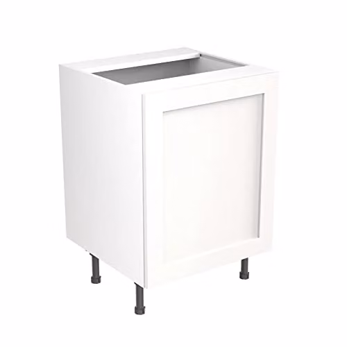 Kitchen Kit White Matt Shaker Style Sink Base Cabinet W/H: 60 x 87 cm