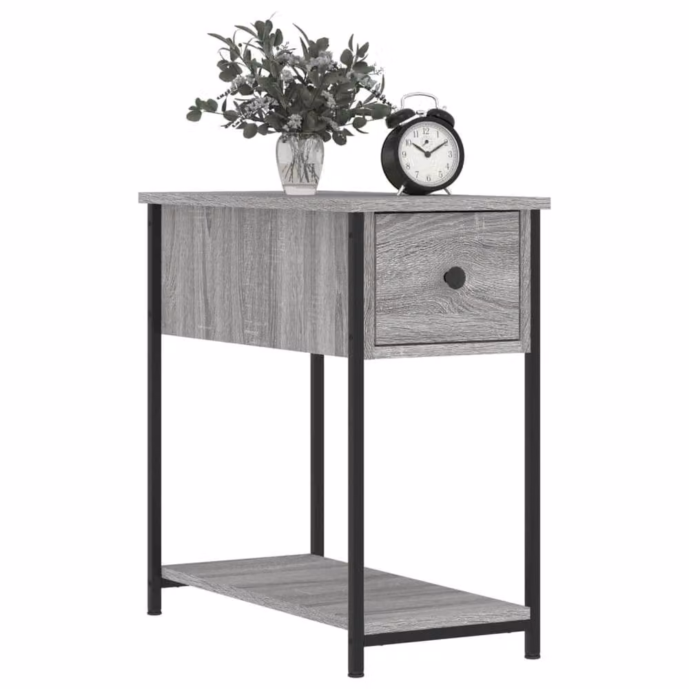 Berkfield Home Set of 2 Grey Sonoma Bedside Cabinets, W/D/H: 60 x 60 x 30 cm – 3