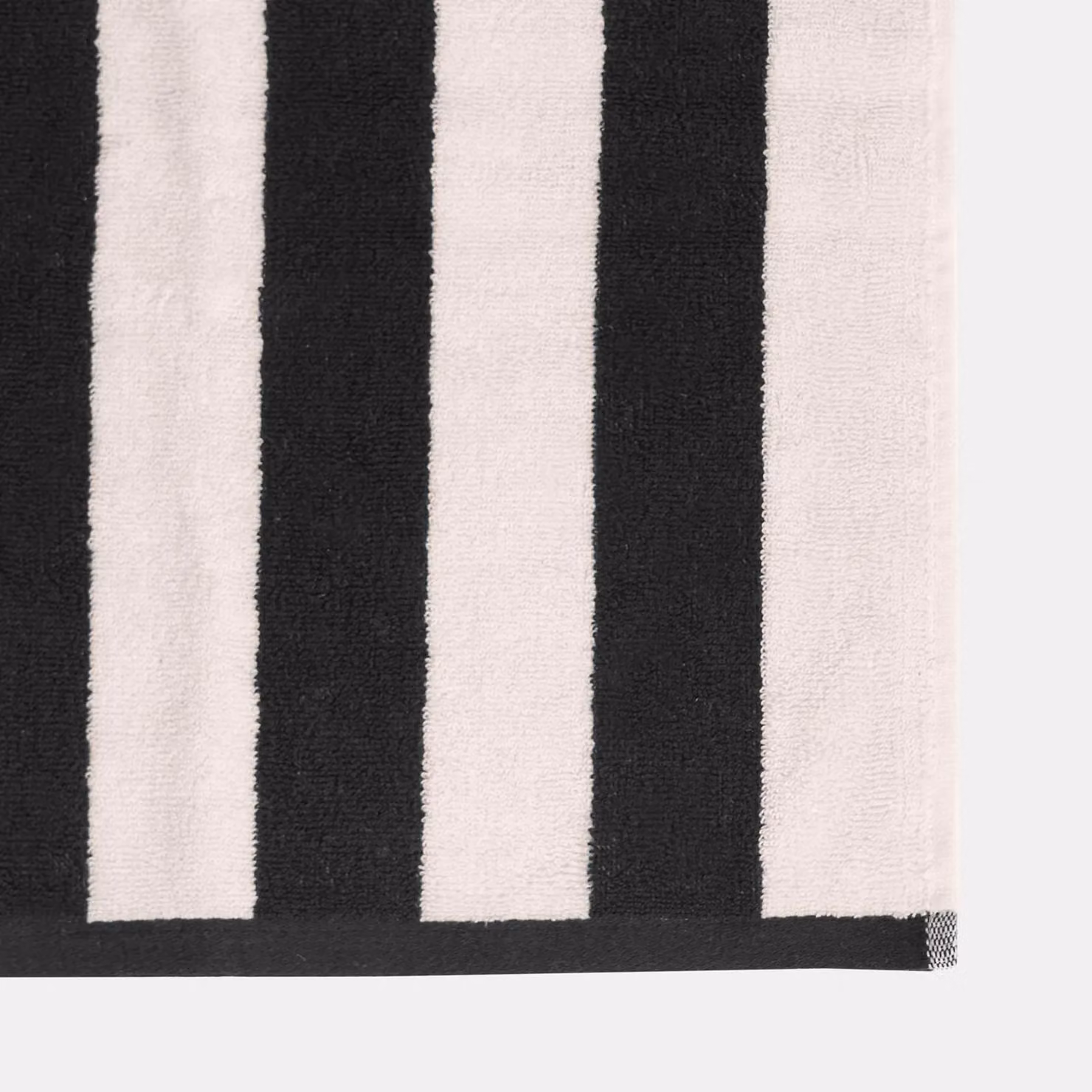 OHS 4-Piece White Striped 100% Cotton Luxury Terry Bath Towel Set – 5