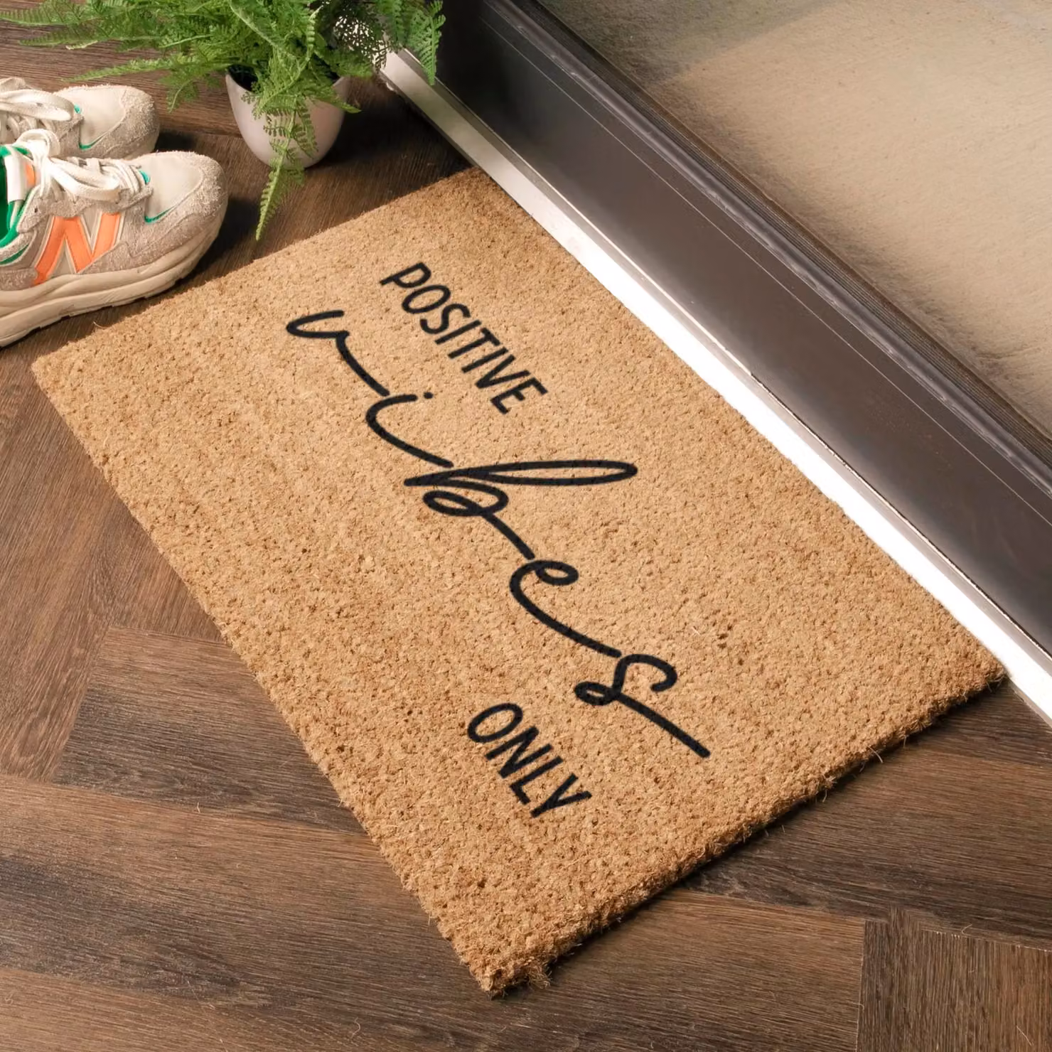 Artsy Mats Positive Vibes Only Doormat in Brown, W/D: 60 x 40 cm – 2