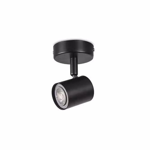 Netlighting FORLIGHT Keeper Simple Single Adjustable GU10 Ceiling Spotlight, Black