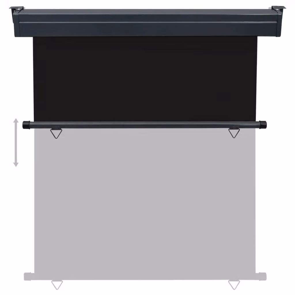 Berkfield Home Balcony Side Awning in Black, W/H: 170 x 250 cm – 3