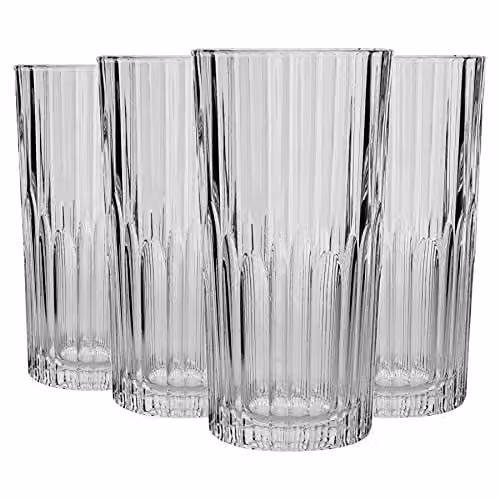 Duralex Manhattan Vintage Collins Tumbler Glasses, 305ml, Pack of 12, Transparent