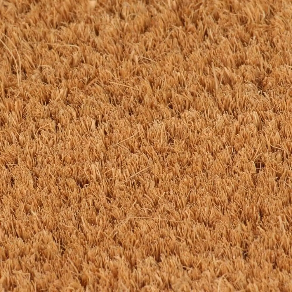 Berkfield Home Natural Brown Tufted Coir Half Round Door Mat W: 60 cm, D: 90 cm – 2