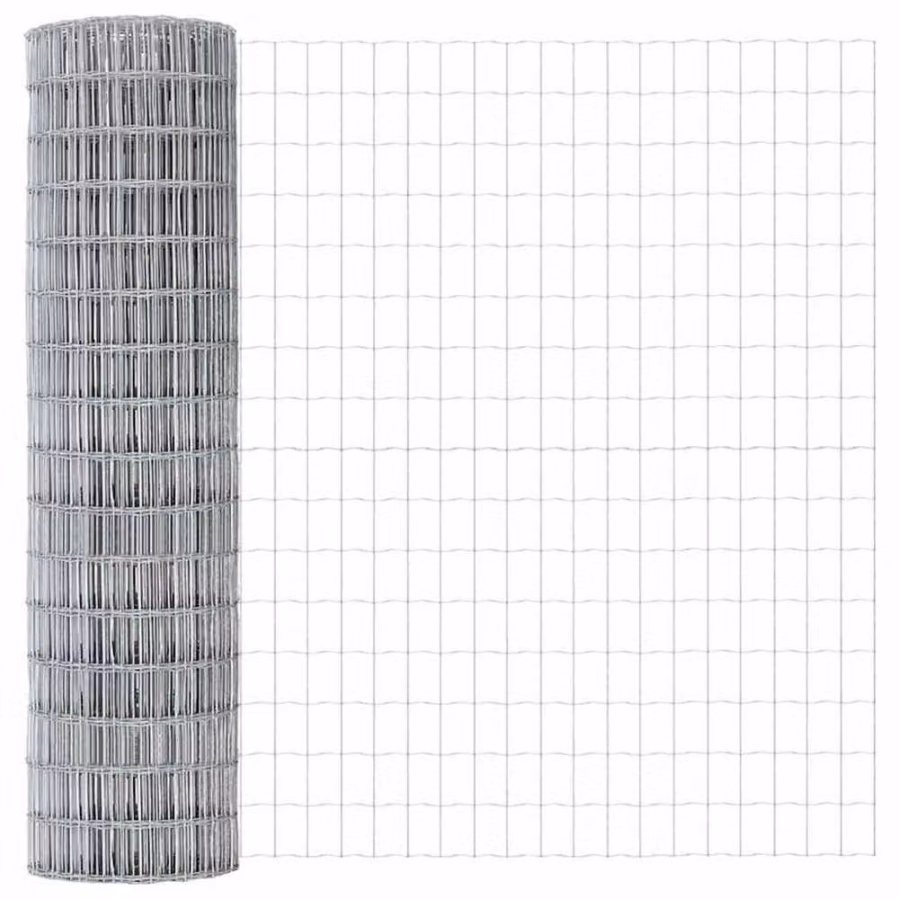 Berkfield Home Modern Euro Fence Galvanised Steel in Silver, 1 x 25 m – 2