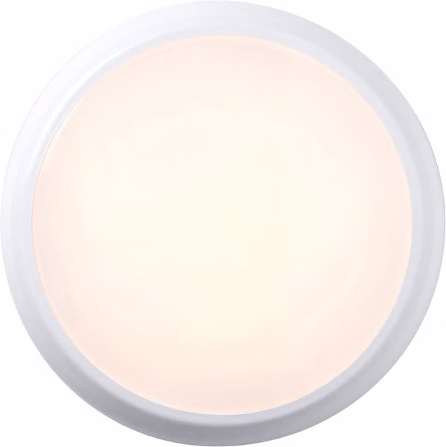 Loops Commercial IP65 Emergency LED Bulkhead Light, 18W CCT Round Surface Mounted Microwave Lamp in White – 1