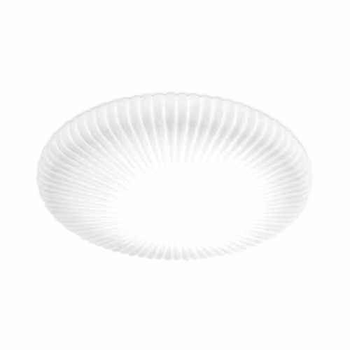 Netlighting Atrium Patterned Glass Flush Ceiling Light in White with 1200Lm and 3000K Warm White LED