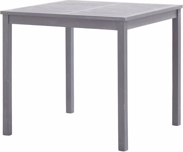Berkfield Home Grey Square Acacia Wood Garden Table W/D/H: 80 x 80 x 74 cm – 1