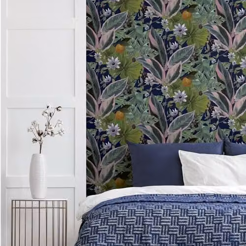 Arthouse Passion Flower Blue Botanical Floral Wallpaper – 4