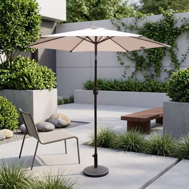 Garden Greatness Pagoda Crank Tilt Parasol in Beige
