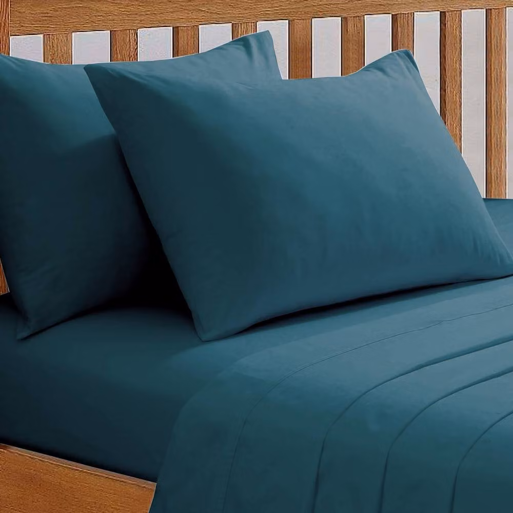 Smart Living Polycotton Housewife Pillowcases, 4 Pack, Teal, W: 48 cm x H: 74 cm – 2