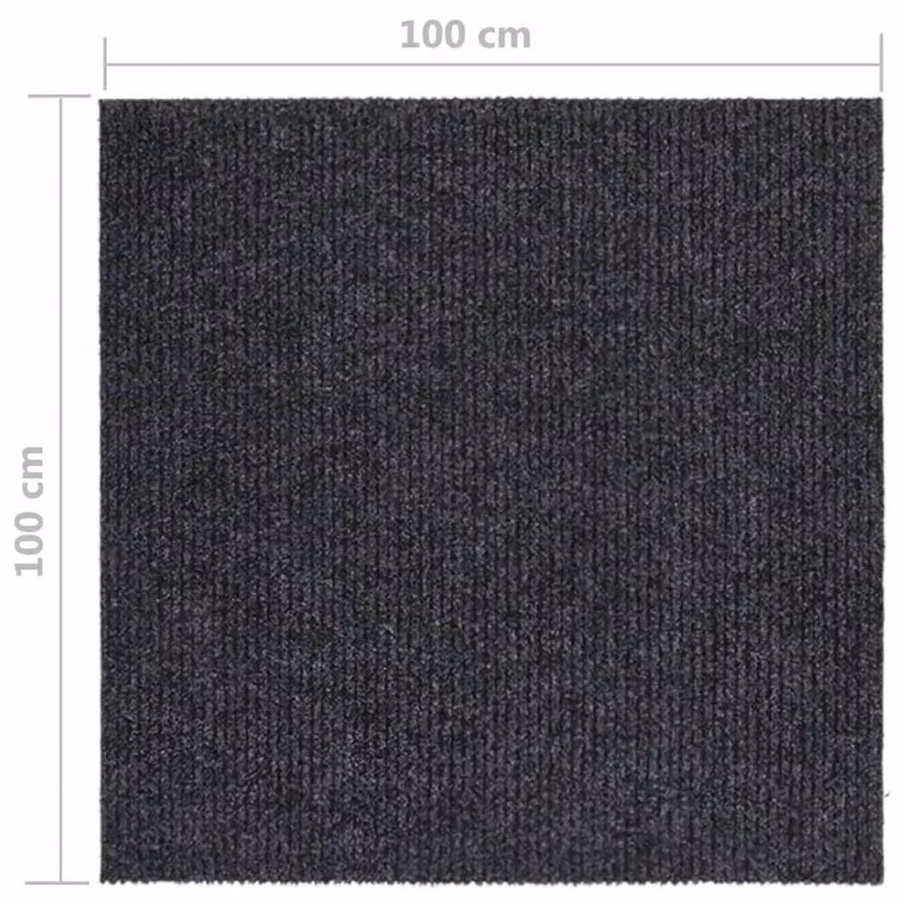 Berkfield Home Modern Dirt Trapper Round Carpet Runner, Anthracite, Diameter: 100 cm – 2