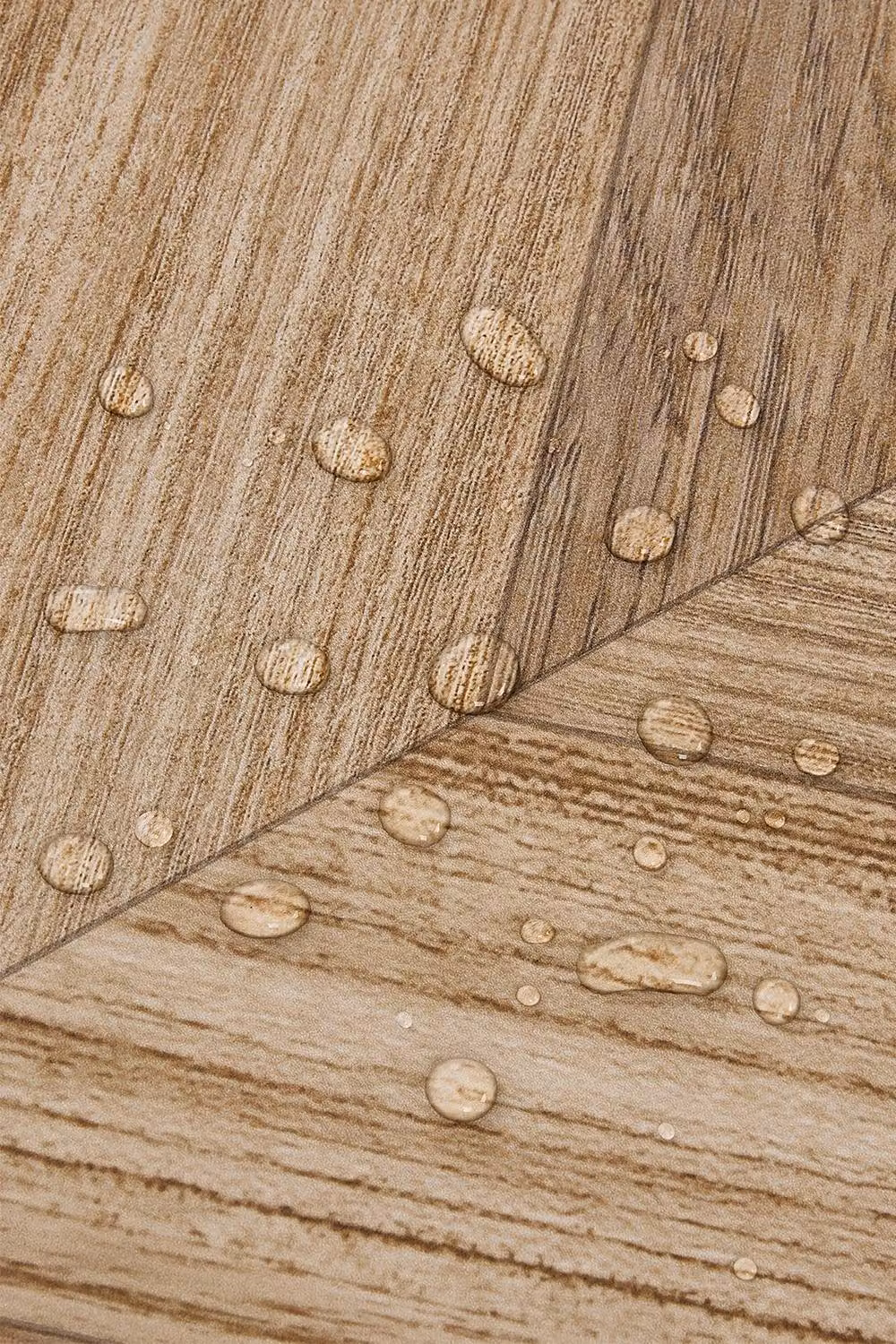 Living and Home Self-Adhesive PVC Herringbone Wood Effect Flooring Sticker, Natural Brown and Sand, W: 0.6 m, L: 3 m – 2