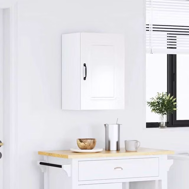 Berkfield Home Kalmar Kitchen Wall Cabinet, High Gloss White Engineered Wood, W/D/H: 60.0 x 31.0 x 40.0 cm