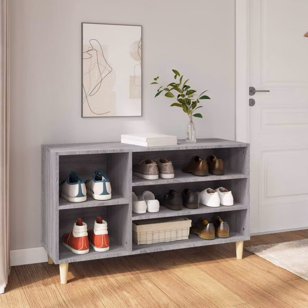 Berkfield Home Grey Sonoma Shoe Cabinet with Integrated Seat, W/D/H: 102 x 36 x 60 cm – 2