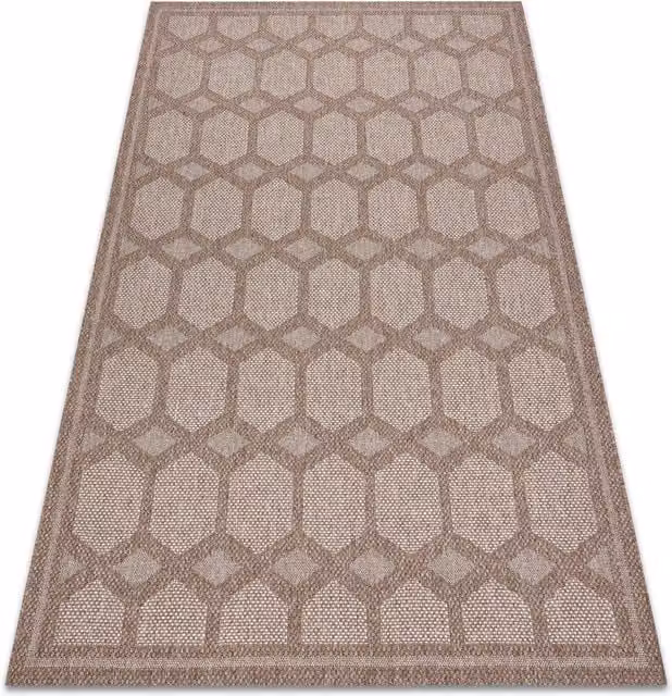 RugsX House Beige Sisal Flat Weave Rectangular Rug W: 140 cm, L: 190 cm – 1