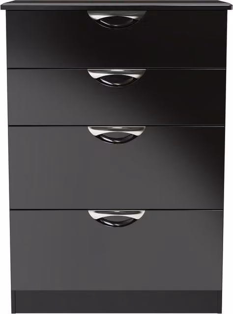 2 U Holborn Ready Assembled 4 Drawer Deep Chest in Black – 1