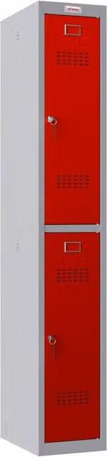 Phoenix Safe Company PL1233GRK Personal Locker in Red with Key Lock and Internal Shelves, H 180 cm x W 100 cm – 1