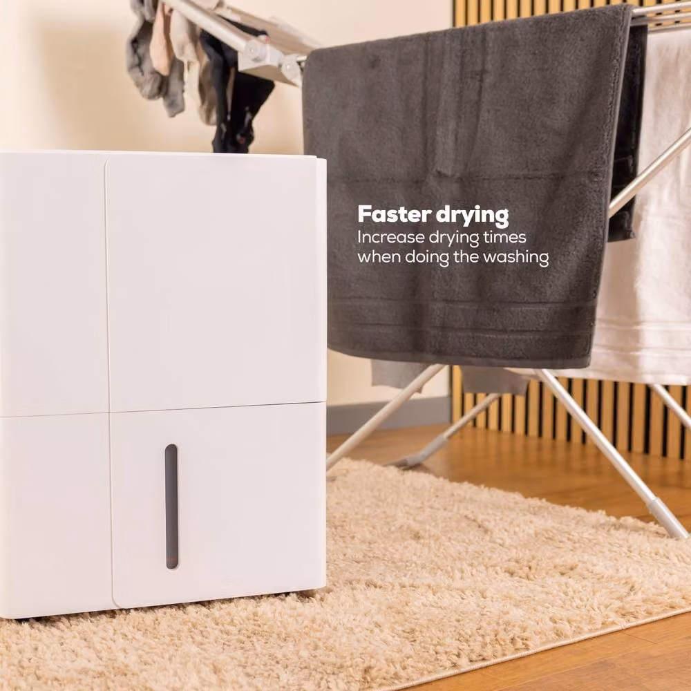 TCP 30L Dehumidifier in White with Digital Humidity Display, 4.7L Water Tank, Sleep Mode, Continuous Drainage and 24 Hour Timer – 2