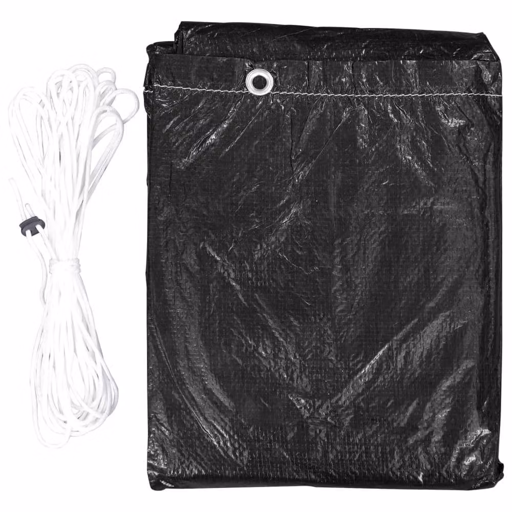 Berkfield Home Water-Repellent Gas BBQ Cover with 6 Eyelets, Black, W/D/H: 170 x 90 x 60 cm – 3