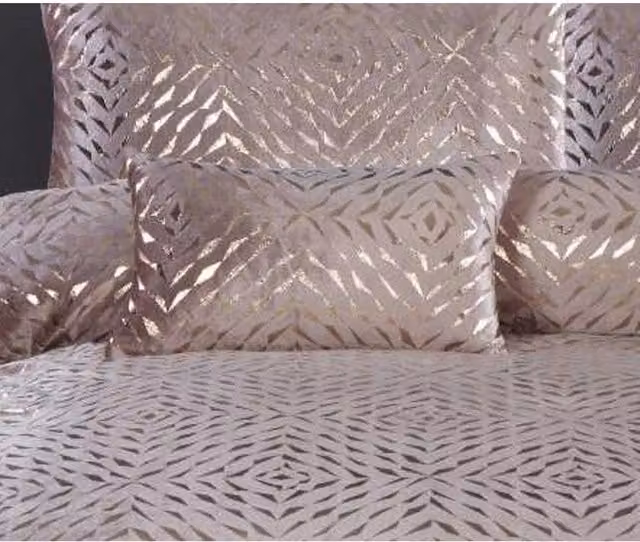 Rapport Bellagio Filled Boudoir Cushion in Pink and Silver