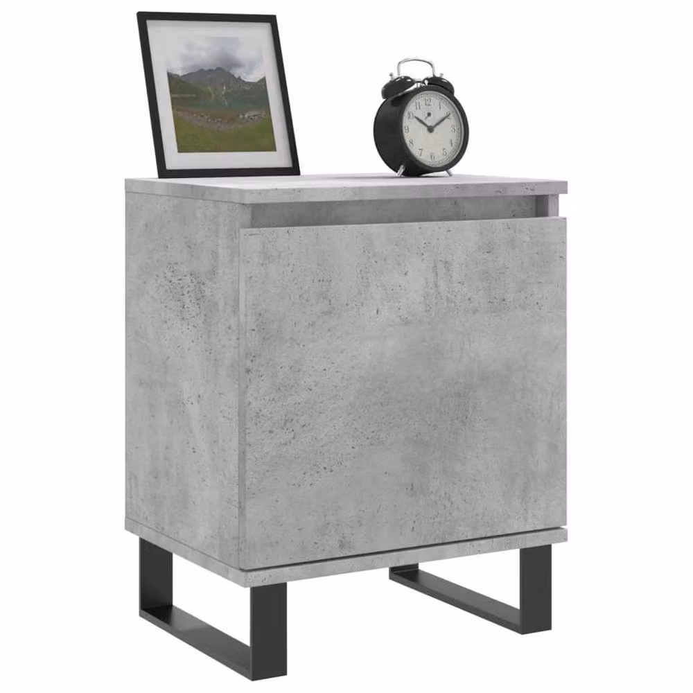 Berkfield Home Set of 2 Bedside Cabinets in Concrete Grey, W/D/H: 40 x 30 x 50 cm – 2