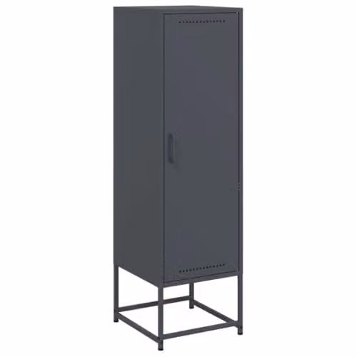 vidaXL Industrial Steel Highboard in Anthracite, W/D/H: 36 x 39 x 123 cm