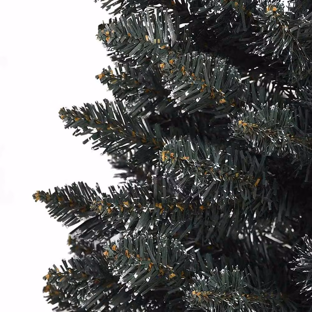 Berkfield Home Artificial Slim Christmas Tree in Green with Stand, Height: 180 cm – 5