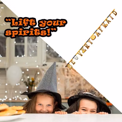 VFM e-Store Orange Halloween Be Very Afraid Hanging Banner, Width: 182 cm – 7
